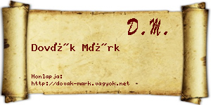 Dovák Márk névjegykártya