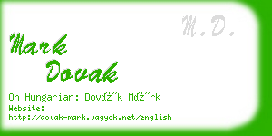 mark dovak business card